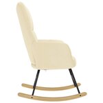 vidaXL Chaise à bascule Crème Tissu
