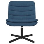 vidaXL Chaise pivotante Bleu 63 x 75 x 76 cm tissu