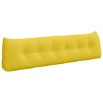 vidaXL Coussin de Dos Jaune clair 180 x 24 x 50 cm tissu