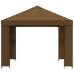 vidaXL Pavillon 3 x 3 m Taupe Polyester et Acier 190 gsm