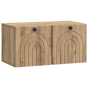 vidaXL Meuble TV mural 59 5 x 31 x 30 cm Chêne artisanal