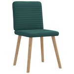 vidaXL Chaises à manger lot de 2 vert foncé tissu
