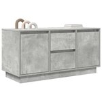 vidaXL Meuble TV avec lumières LED gris béton 100x41x50 cm