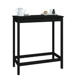 vidaXL Table de bar Noir 100x50x110 cm Bois massif de pin