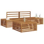 vidaXL Ensemble de canapés d'extérieur 3 Pièce Naturel