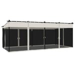 vidaXL Tonnelle avec parois en filet crème 6x3 m acier