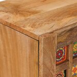 vidaXL Buffet avec porte Naturel 90 x 33 x 75 cm Bois de mangue massif