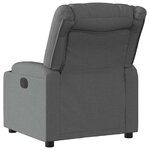 vidaXL Fauteuil inclinable électrique Gris foncé Tissu