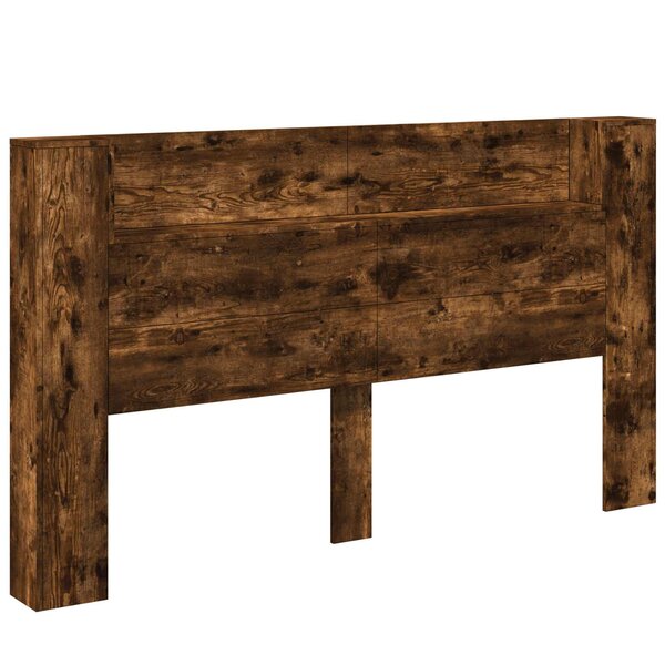vidaXL Tête de lit Chêne fumé 180 x 16 5 x 103 5 cm Bois d'ingénierie