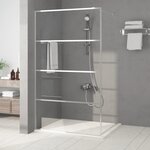 vidaXL Paroi de douche Argenté 115x195 cm Verre ESG transparent