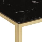 vidaXL Table basse doré acier inoxydable et verre trempé