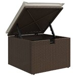 vidaXL Salon de jardin avec coussins 7 Pièces marron résine tressée