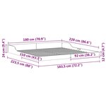 vidaXL Cadre de lit Blanc 180 x 220 cm Bois massif en pin