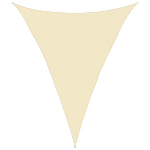 vidaXL Voile d'ombrage 160 g/m² Crème 5x6x6 m PEHD