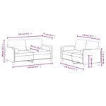 vidaXL Ensemble de canapés 2 Pièces avec coussins marron velours