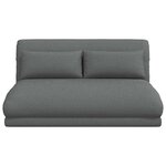 vidaXL Fauteuil de sol ajustable Gris foncé Tissu