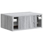 vidaXL Cabinet de chevet mural 2 Pièces Sonoma gris 49 x 34 5 x 20 cm