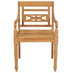 vidaXL Chaises Batavia lot de 2 avec coussins anthracite Bois de teck