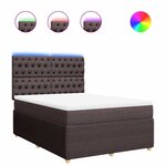 vidaXL Sommier à lattes de lit avec matelas Marron foncé 160x200 cm