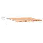 vidaXL Auvent rétractable électrique Jaune  Orange et Blanc 4 × 3 5 m