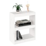 vidaXL Bibliothèque/Séparateur de pièce Blanc 60x30x71 5 cm Pin massif