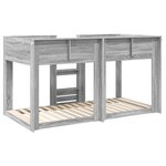 vidaXL Lit Superposé pour Enfants Gris Sonoma 90 x 200 cm