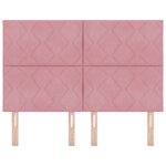 vidaXL Tête de Lit LED avec des lumières à LED Rose 160 cm Velours