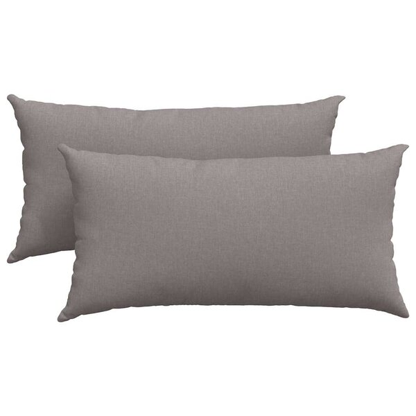 vidaXL Coussins de canapé 2 Pièces Taupe 80 x 40 cm tissu