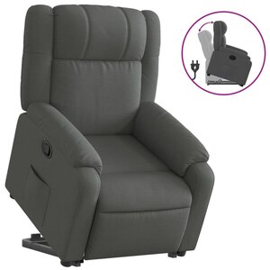 vidaXL Fauteuil inclinable Gris foncé Tissu