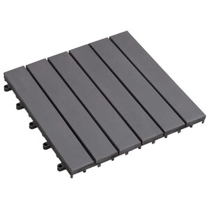 vidaXL Carreau de terrasse 20 Pièces Gris 30 x 30 cm Bois d'acacia