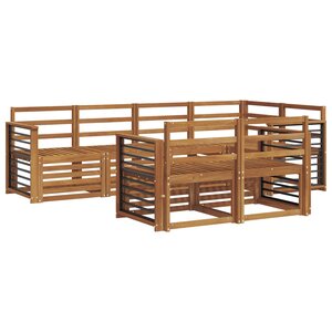 vidaXL Ensemble de canapés d'extérieur 7 pc Naturel Polyester