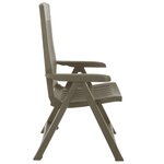 vidaXL Chaises inclinables de jardin 2 Pièces Plastique Moka