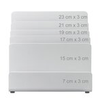 Trieur de documents porte-lettres organiseur bureau bambou blanc 13_0002902