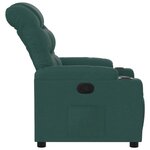 vidaXL Fauteuil inclinable Vert foncé Tissu