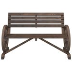 vidaXL Banc de jardin 2 places bois de sapin massif