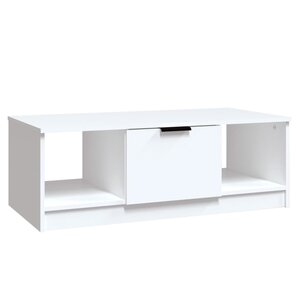 vidaXL Table basse blanc 102x50x36 cm bois d'ingénierie