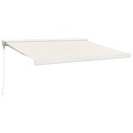 vidaXL Auvent rétractable crème 3 5x2 5 m tissu et aluminium