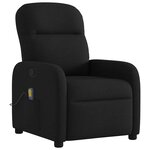 vidaXL Fauteuil de massage inclinable Noir Tissu