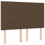vidaXL Cadre de lit sans matelas marron foncé 140x190 cm tissu
