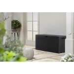 Coffre de jardin résine "Emily" - 270L - 118 x 45 x 57 cm - Gris Anthracite