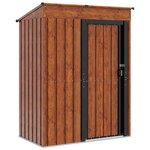 vidaXL Cabanons de jardin Marron 137 x 81 x 180 cm Métал