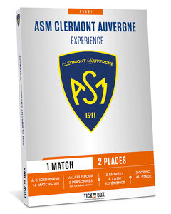 Coffret cadeau - TICKETBOX - ASM Clermont Auvergne - Expérience