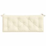 vidaXL Coussin de banc de jardin blanc crème 120x50x7 cm tissu oxford