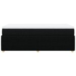 vidaXL Sommier à lattes de lit et matelas Noir 80x200 cm Tissu
