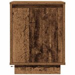 VidaXL Table de chevet avec lumières LED vieux bois 38x34x50 cm