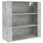vidaXL Buffet haut Gris béton Bois d'ingénierie