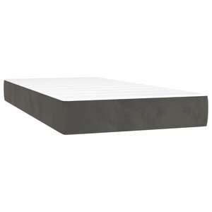 vidaXL Matelas de lit à ressorts ensachés fermeté moyenne gris foncé 120x190x20 cm
