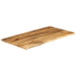 vidaXL Dessus de table 120x60x3 8cm bord vif bois massif manguier brut