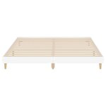 vidaXL Cadre de lit sans matelas blanc 120x200 cm bois ingénierie