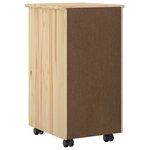 vidaXL Cabinet roulant Marron 65 5 x 34 x 39 cm Bois de Pin Massif